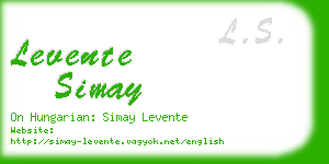 levente simay business card